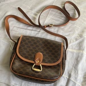 Vintage Celine Macadam Triomphe Crossbody Bag